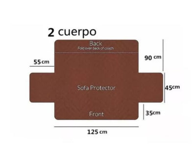 Protector Cubre Sillon Mueble 2 Cuerpos