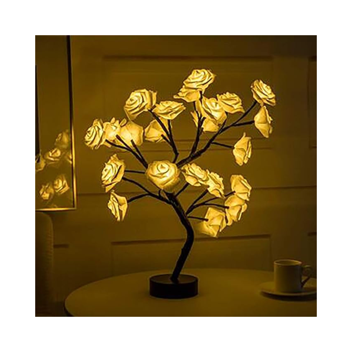 Lámpara de Árbol con 24 Rosas 🌼