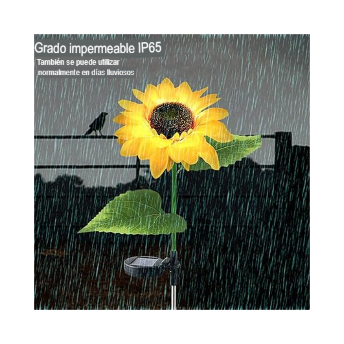 Flor de luces solar diseño de girasol