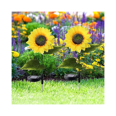 Flor de luces solar diseño de girasol