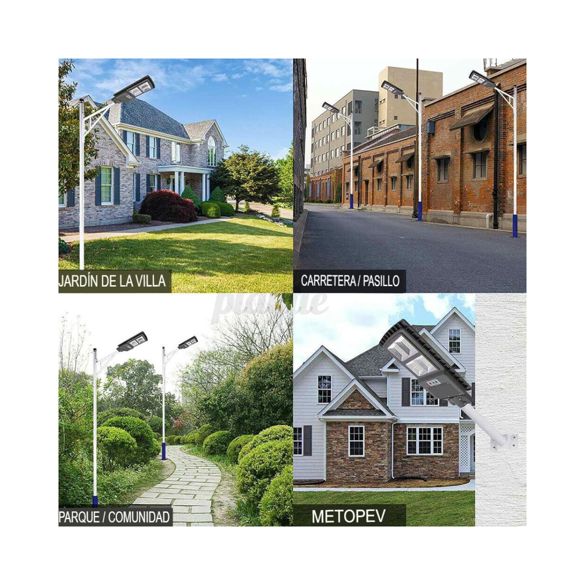 Foco solar recargable para poste 900Wats