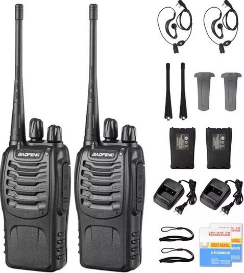 2 Radios Transmisor Walkie Talkie Baofeng