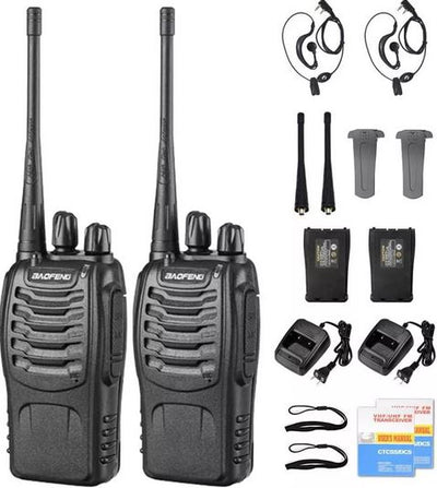 2 Radios Transmisor Walkie Talkie Baofeng