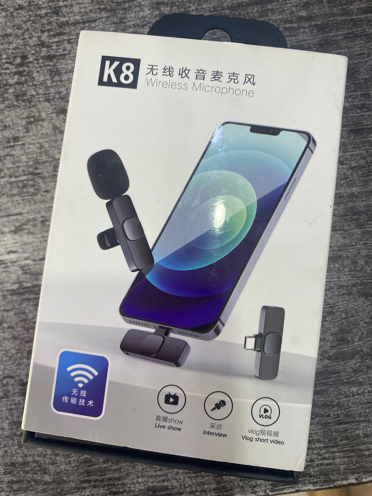 Micrófono inalámbrico con solapa 2 tipos de entrada