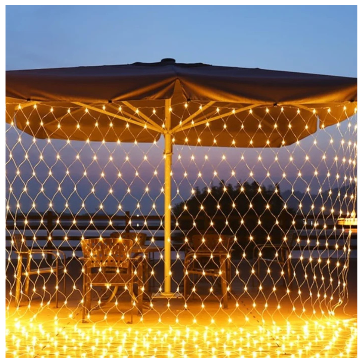 Malla Cortina con Energía Solar 3x3 M