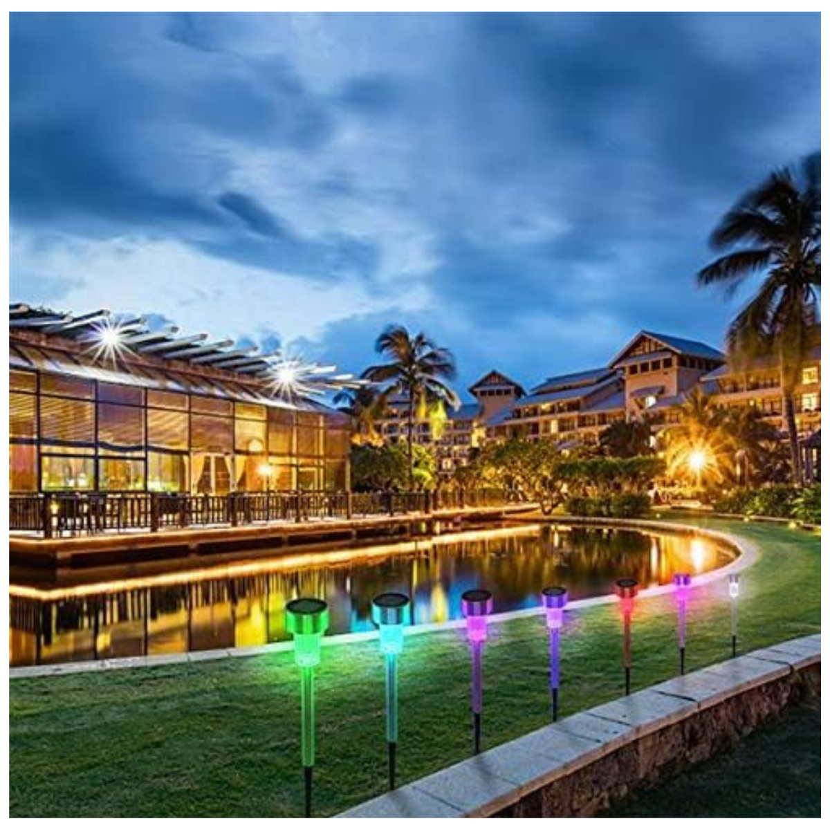 Estaca Solar de Jardín Multicolor