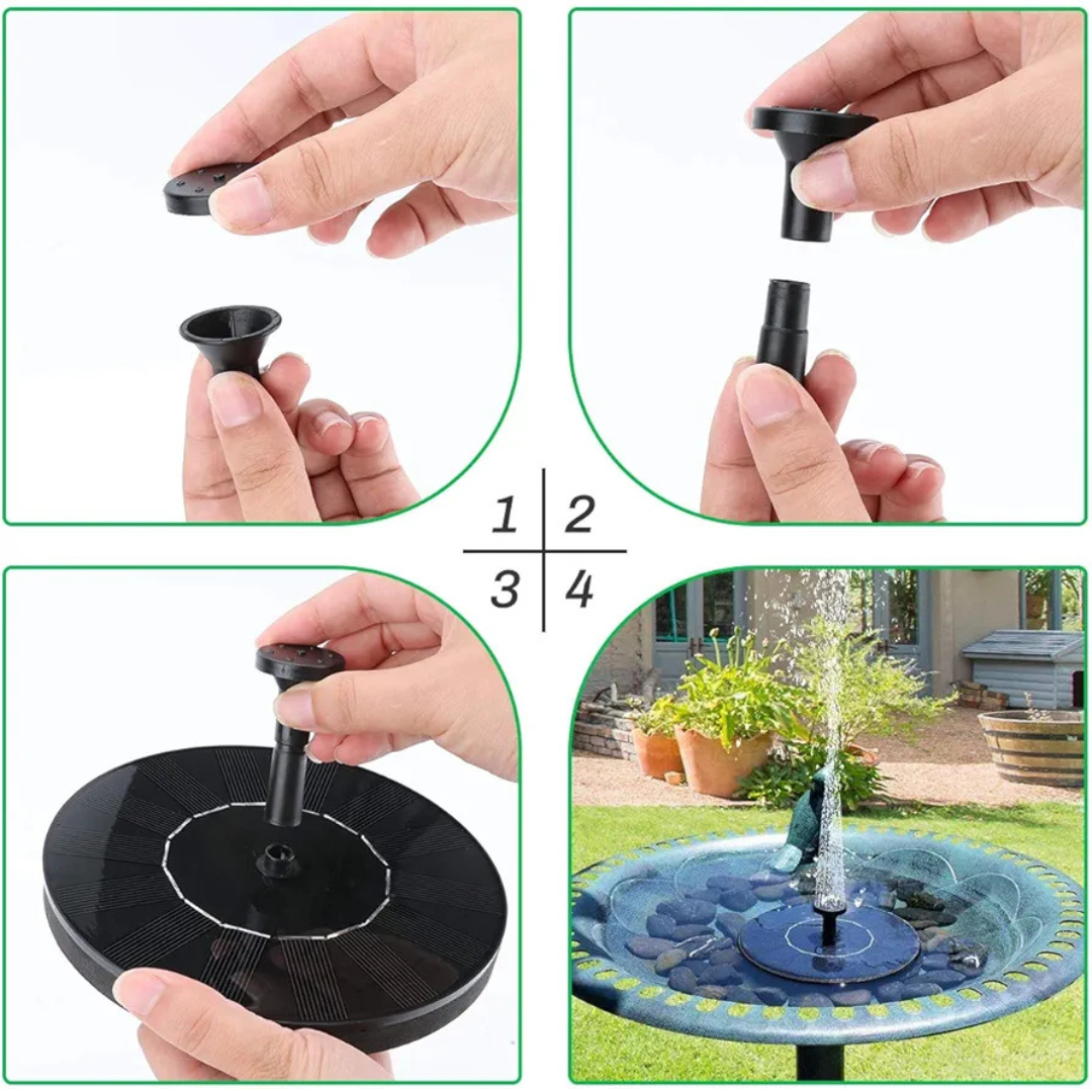 Fuente Flotante Para Jardín Carga Solar