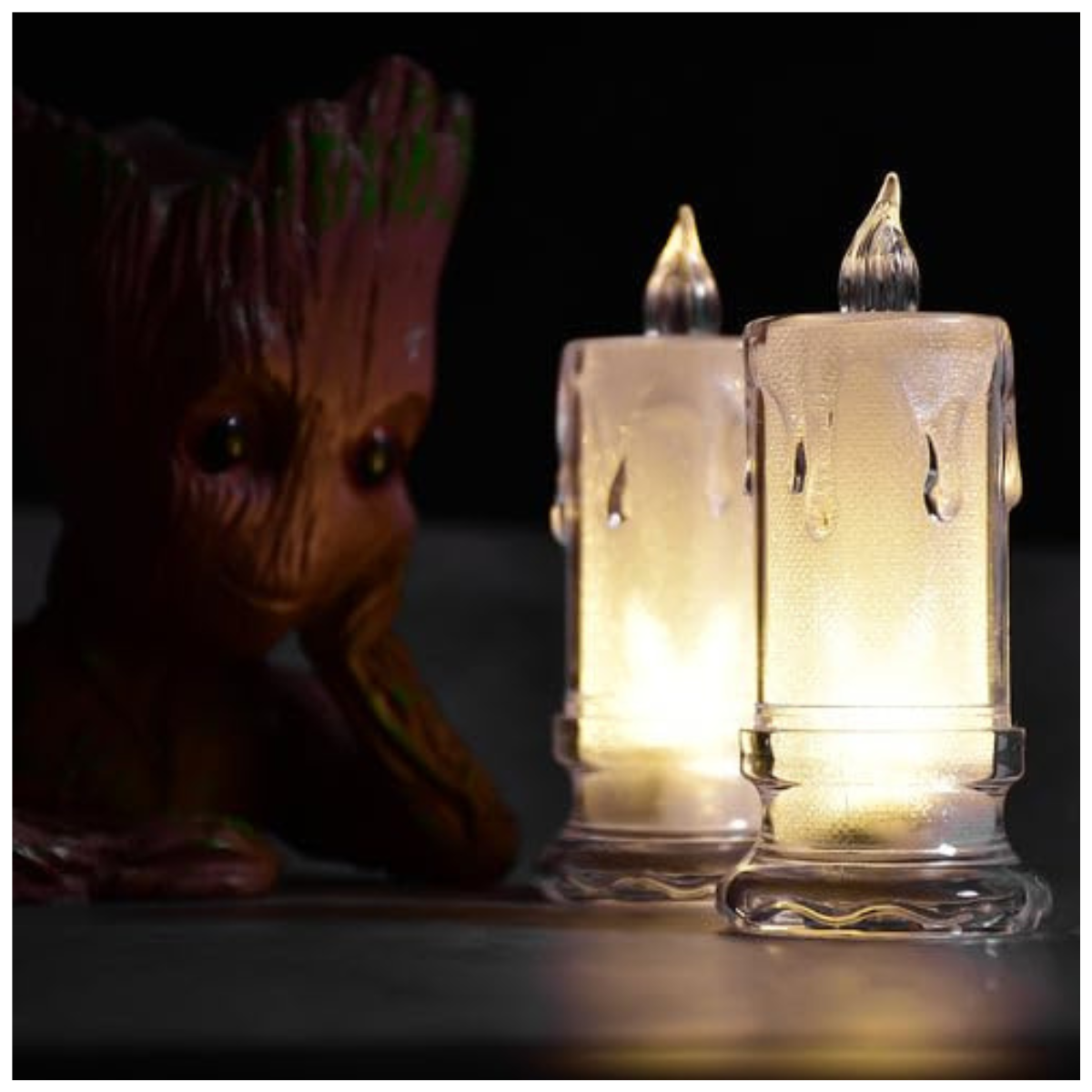 Trio de Velas LED Crystal Glow