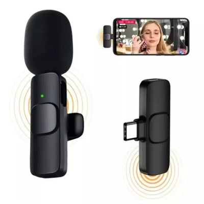 Micrófono inalámbrico con solapa 2 tipos de entrada