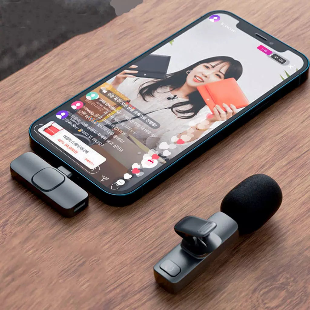 Micrófono inalámbrico con solapa 2 tipos de entrada