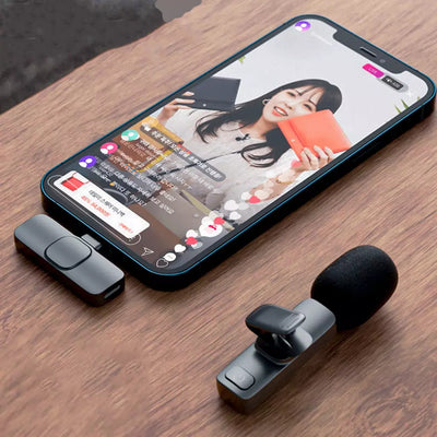 Micrófono inalámbrico con solapa 2 tipos de entrada