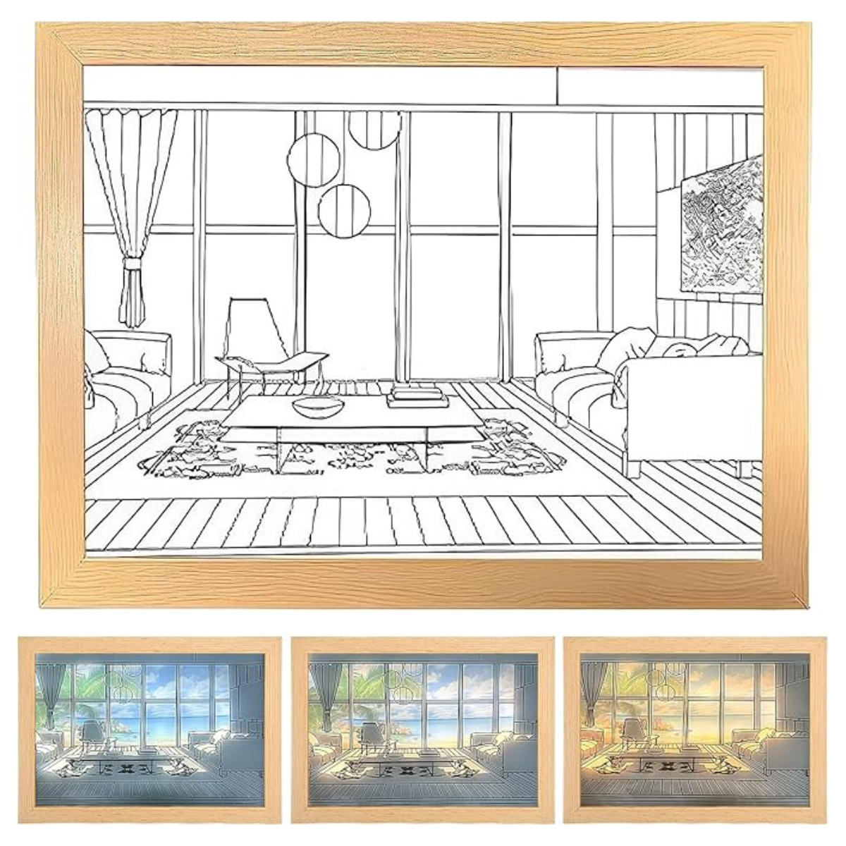 Cuadro Decorativo Estilo Japonés LED