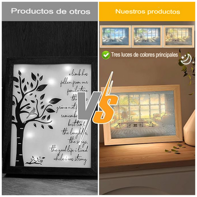 Cuadro Decorativo Estilo Japonés LED