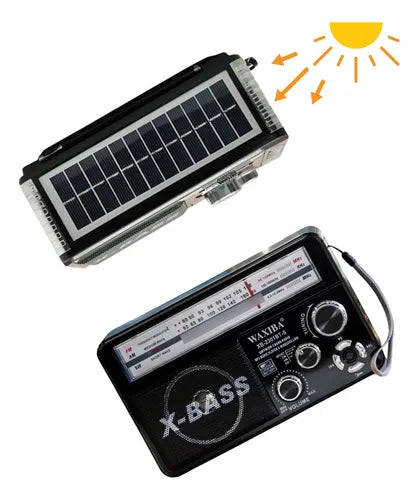 Radio Portátil Carga Solar Waxiba