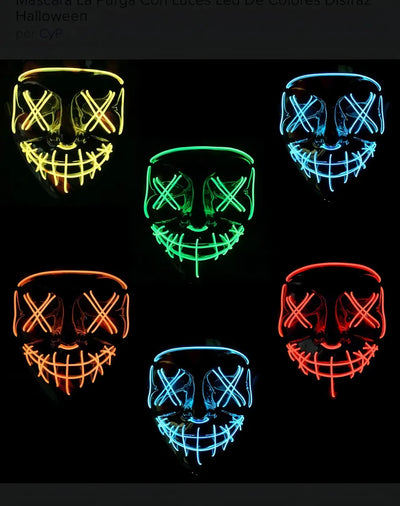 Mascara Luz Led La Purga Halloween