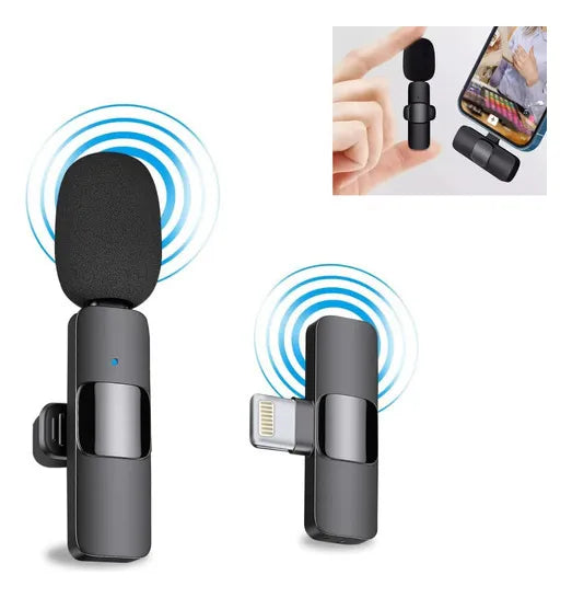 Micrófono inalámbrico con solapa 2 tipos de entrada