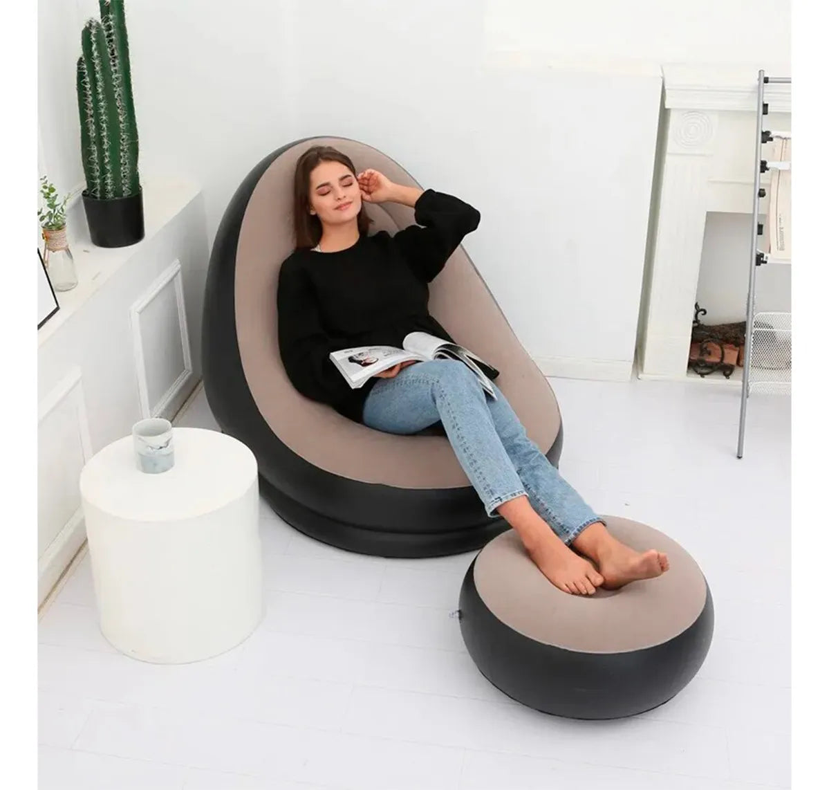 Silla inflable reposa pies