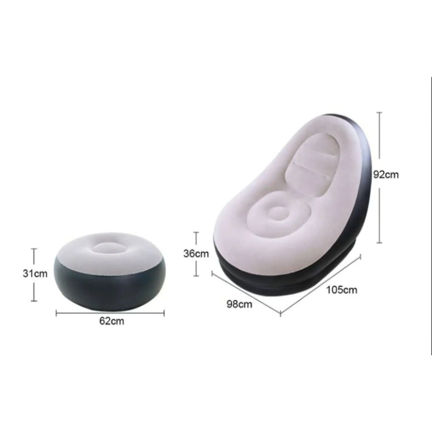 Silla inflable reposa pies