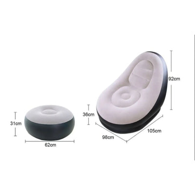 Silla inflable reposa pies